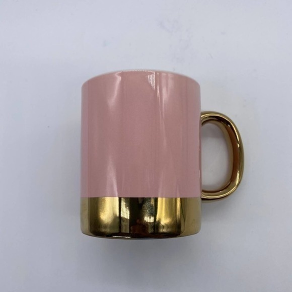 Gold Lined Ceramic Mug Rose Gold - Picture 4 of 4